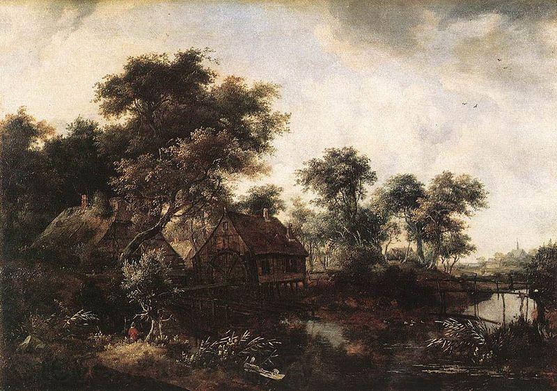 Meindert Hobbema The Water Mill Norge oil painting art